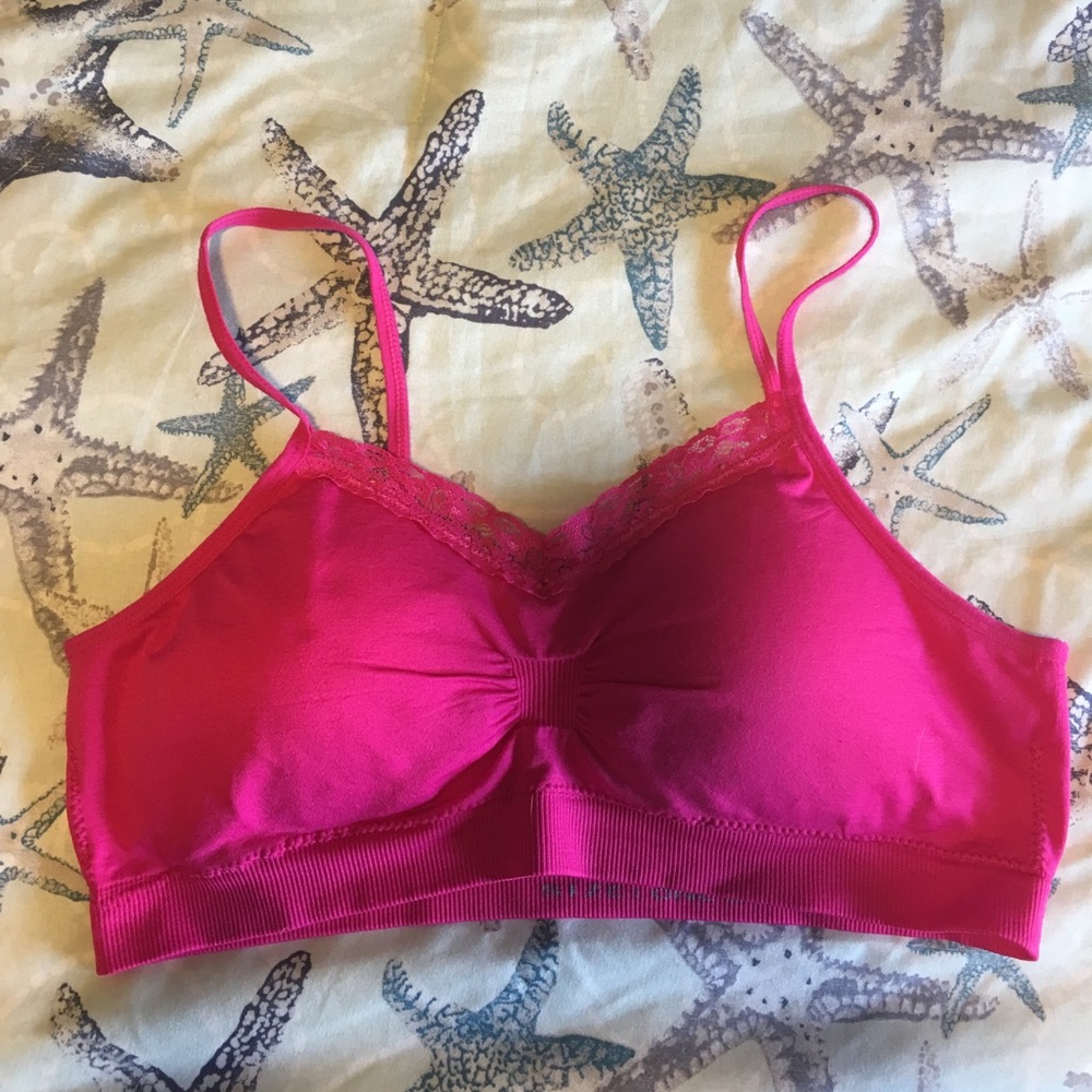 Hot pink padded bra